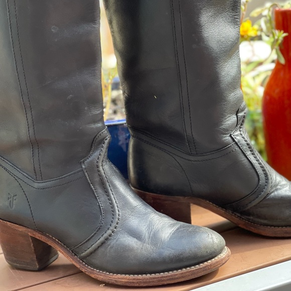 Frye Jane Knee High Heeled Boots, Black, 7.5 B - Picture 4 of 15